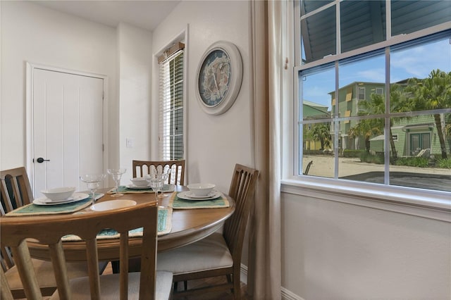 dining area with a wealth of natural light