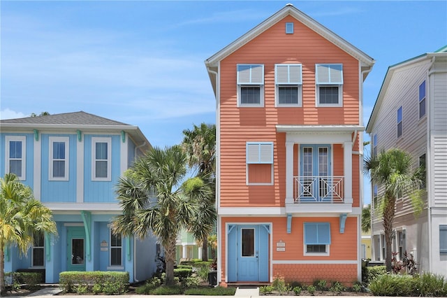 beach home with a balcony