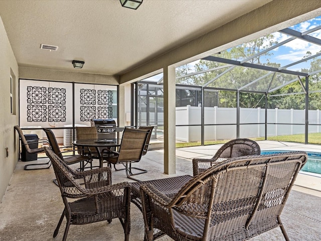 view of sunroom