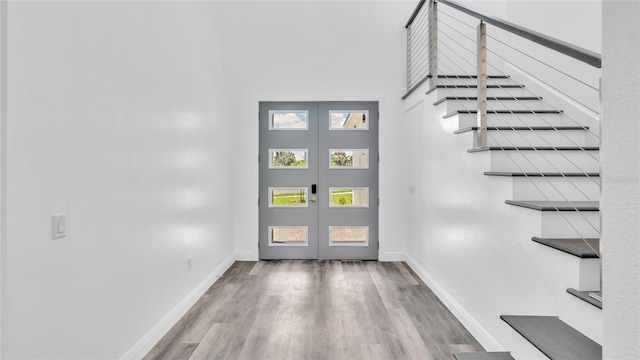 interior space featuring wood-type flooring