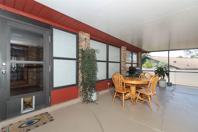 view of sunroom