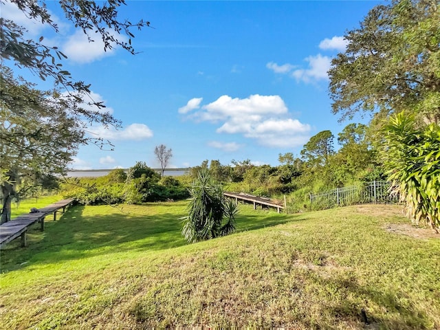 view of home's community with a lawn