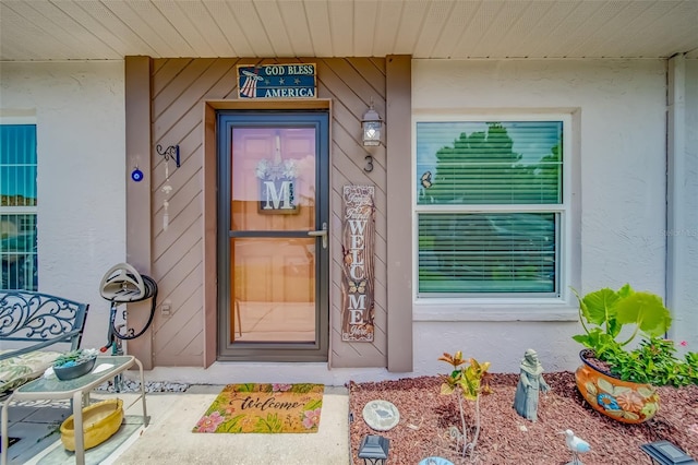 view of doorway to property