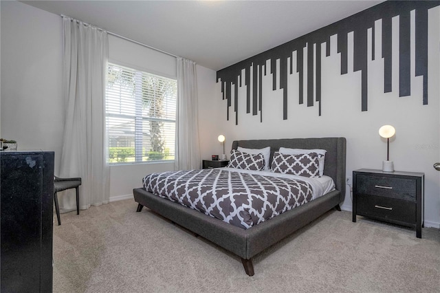 bedroom with carpet floors