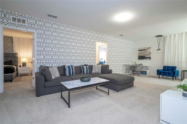 view of carpeted living room