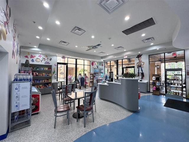 dining area featuring french doors