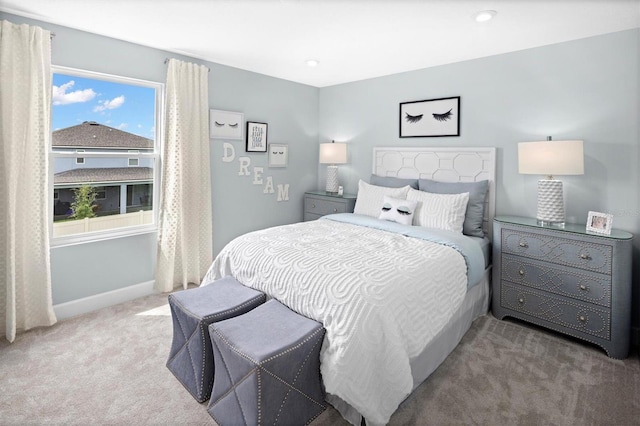 view of carpeted bedroom