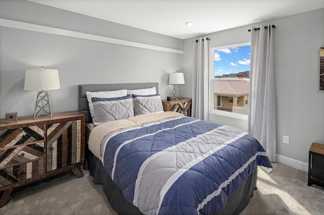 view of carpeted bedroom