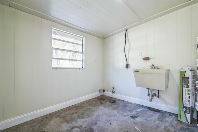 laundry room with sink