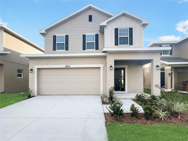 view of front of house featuring a garage