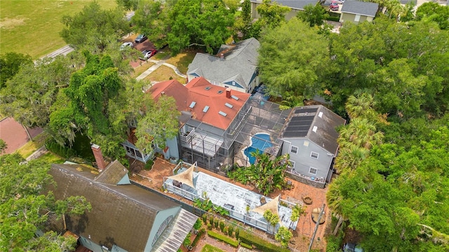 aerial view featuring a residential view