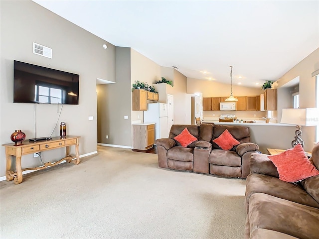 view of carpeted living room