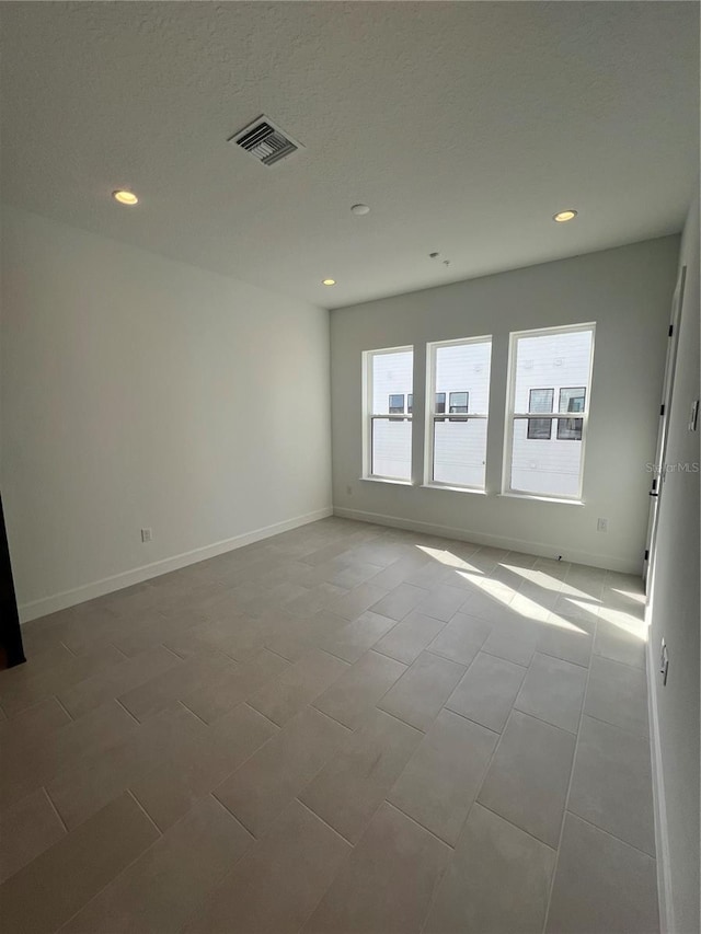 view of spare room