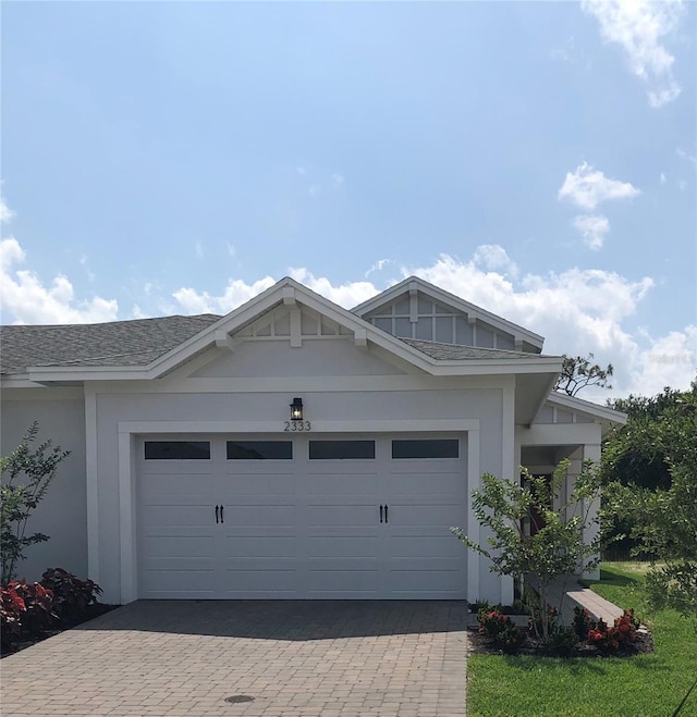 view of front of home featuring a garage