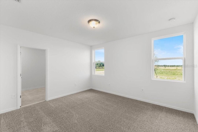 carpeted empty room featuring plenty of natural light