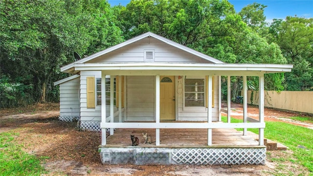 view of bungalow-style home