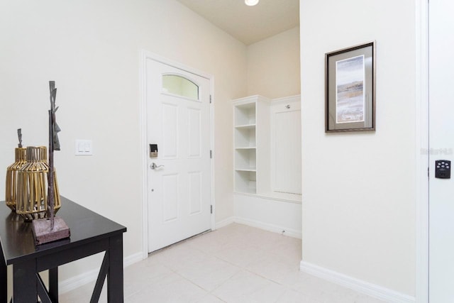 view of tiled entrance foyer