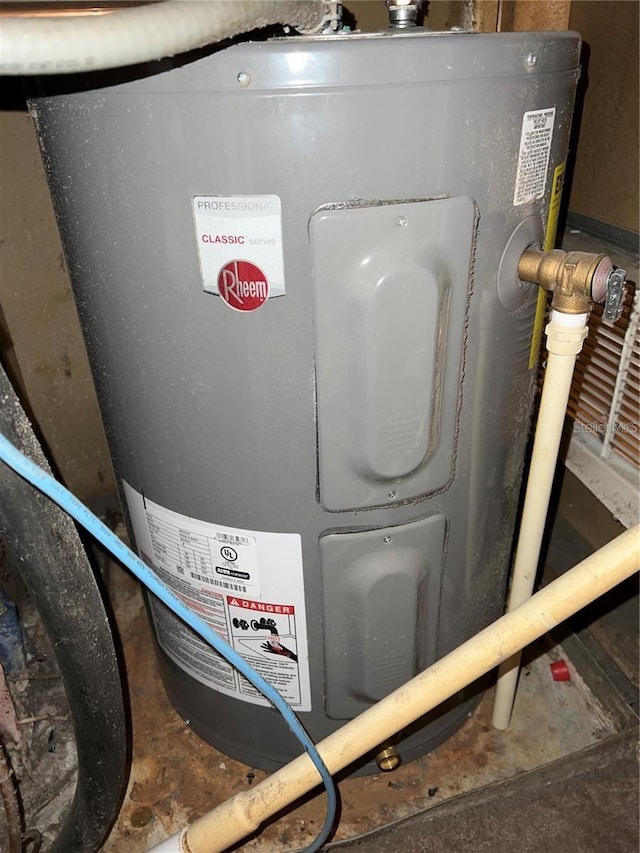 details with electric water heater