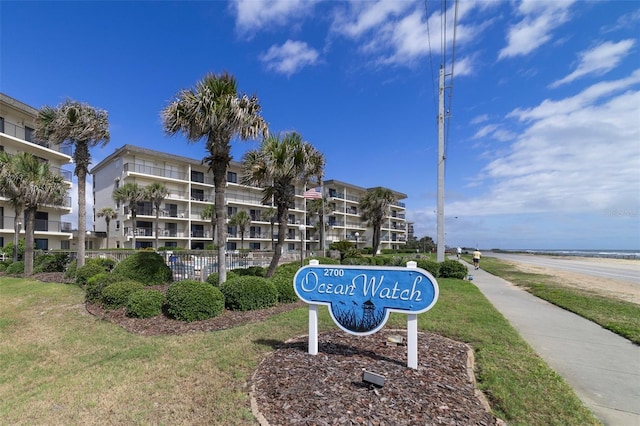 view of community sign