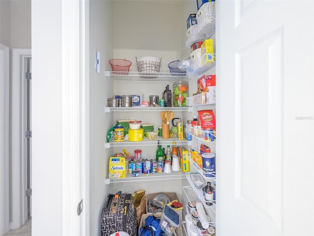 view of storage area