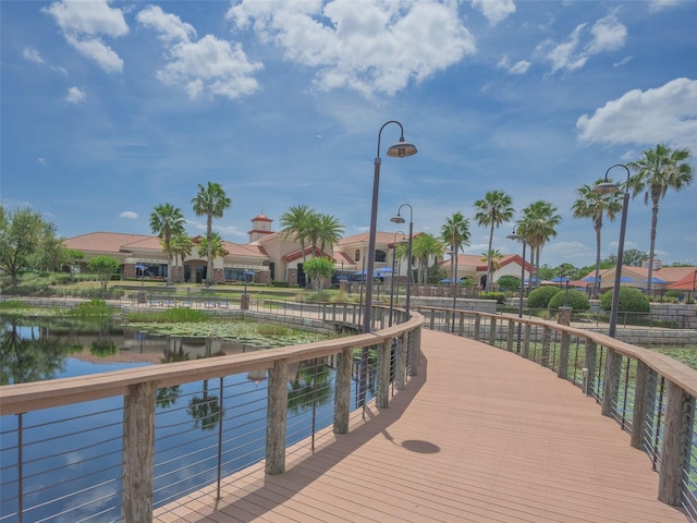 view of dock area