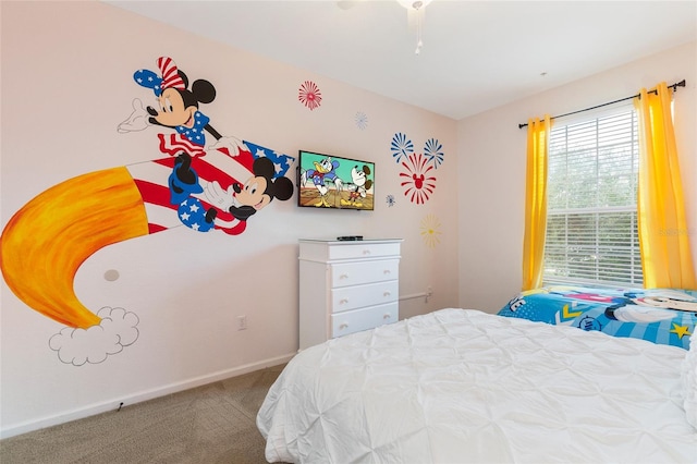 view of carpeted bedroom