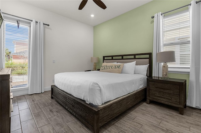 bedroom with ceiling fan