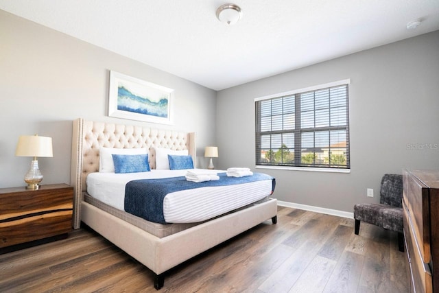 bedroom featuring wood-type flooring