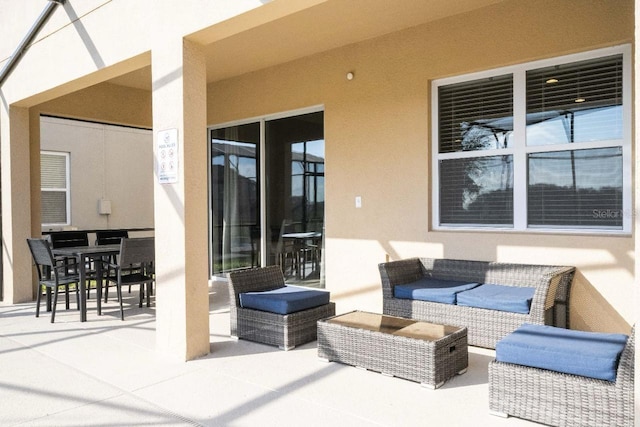 view of patio / terrace featuring an outdoor hangout area