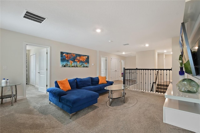 view of carpeted living room