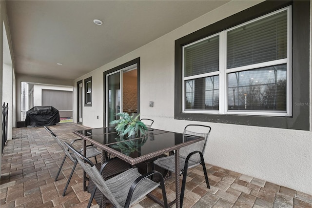 view of patio / terrace featuring grilling area