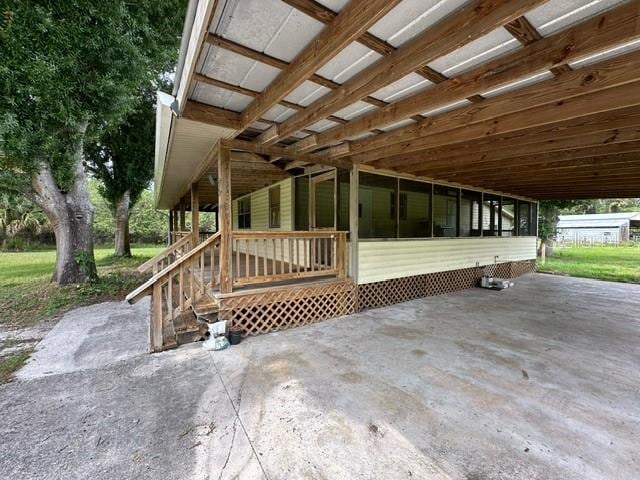 view of horse barn