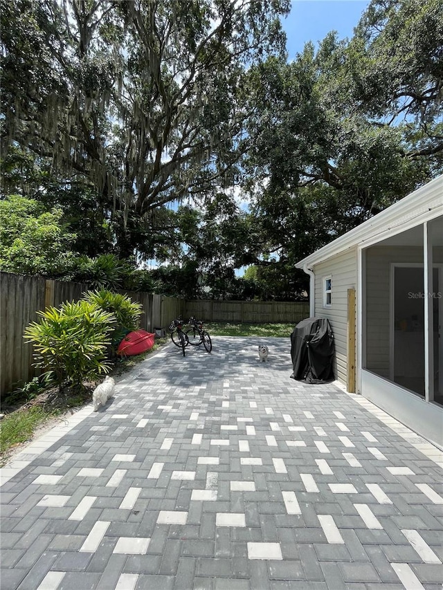 view of patio / terrace featuring grilling area