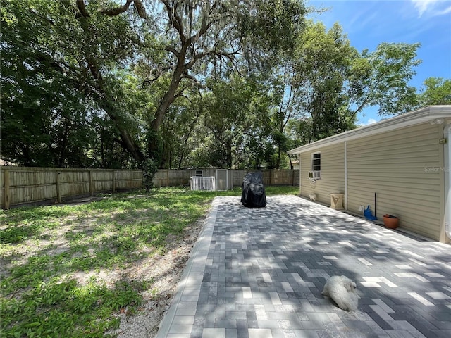 view of yard with a patio