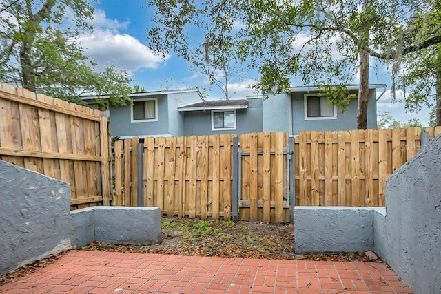 view of patio with fence