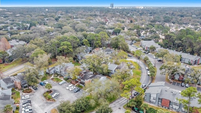 drone / aerial view with a residential view