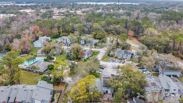 drone / aerial view with a residential view