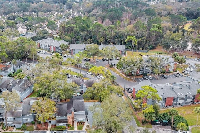 aerial view with a residential view