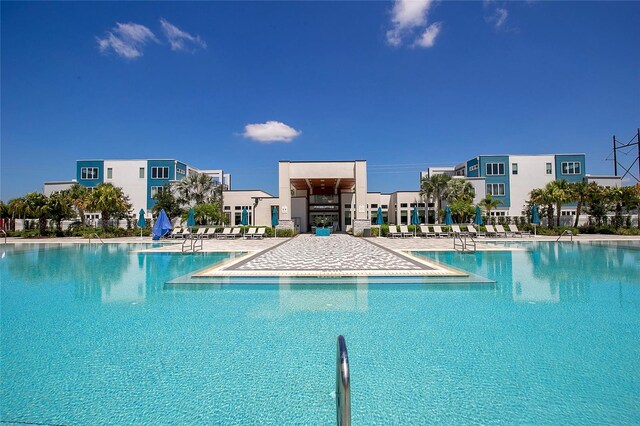 view of pool with a patio