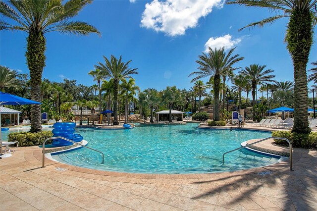 view of pool with a patio area