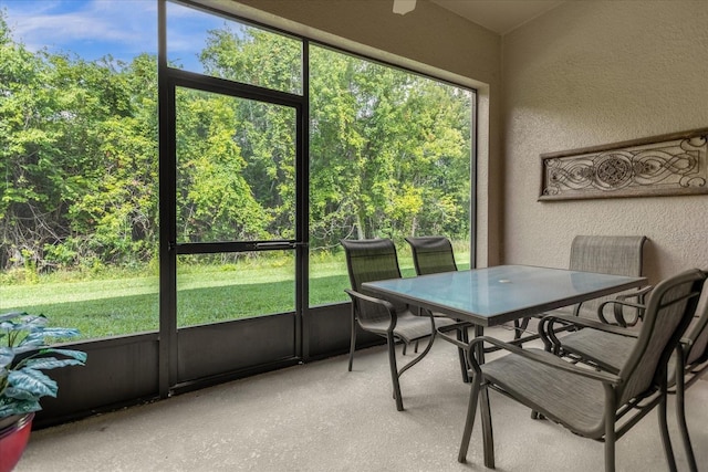 view of sunroom