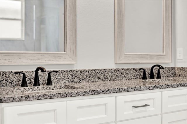 details featuring double sink vanity