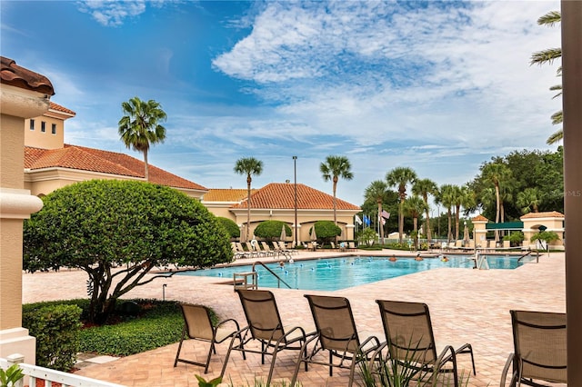 view of pool with a patio area