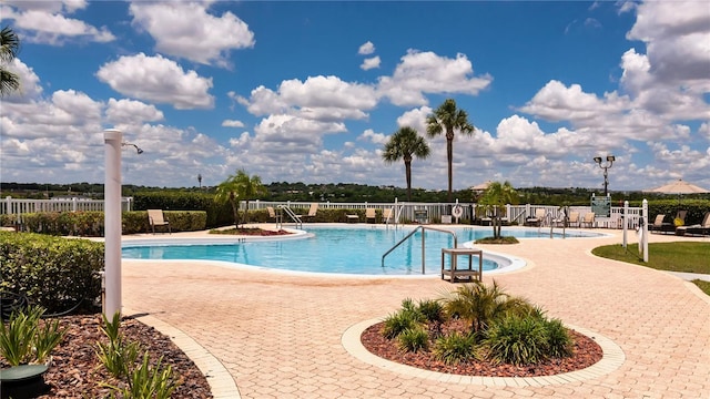 view of pool with a patio