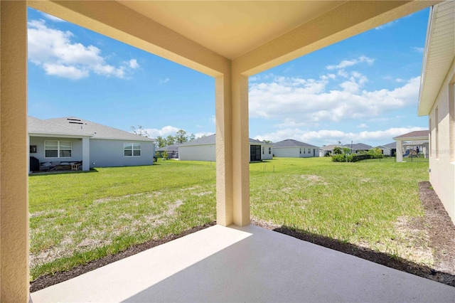 view of yard with a patio