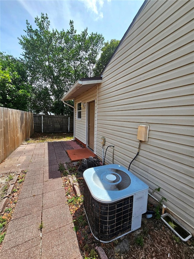 exterior details featuring central AC unit