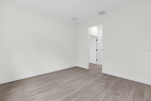 empty room featuring light hardwood / wood-style floors