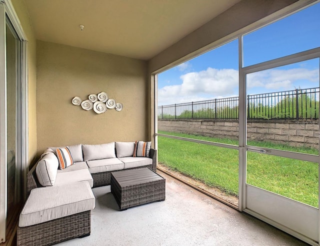 view of sunroom / solarium