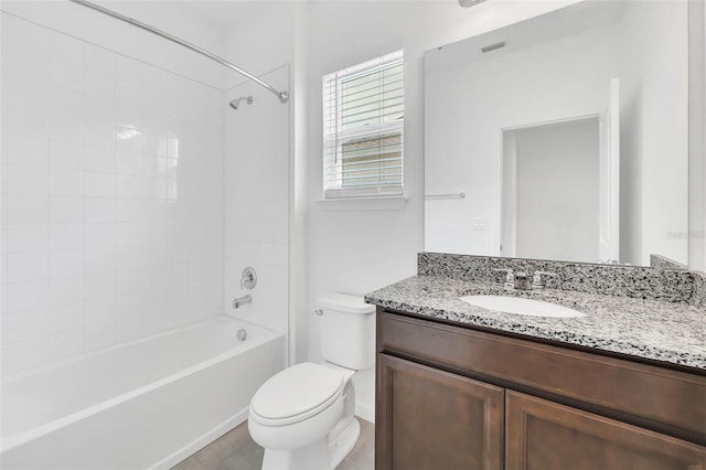5115 Lake Hamlin Trl, Winter Garden, FL 34787 - full bathroom featuring tile floors, tiled shower / bath, toilet, and vanity