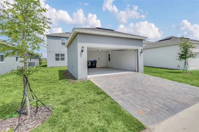 5115 Lake Hamlin Trl, Winter Garden, FL 34787 - exterior space with a front yard and a garage